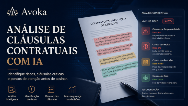 Análise de cláusulas contratuais com IA: como identificar riscos antes de assinar